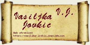 Vasiljka Jovkić vizit kartica